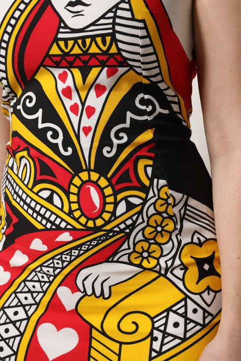 Dolce & Gabbana White Queen Of Hearts Sleeveless Maxi Dress